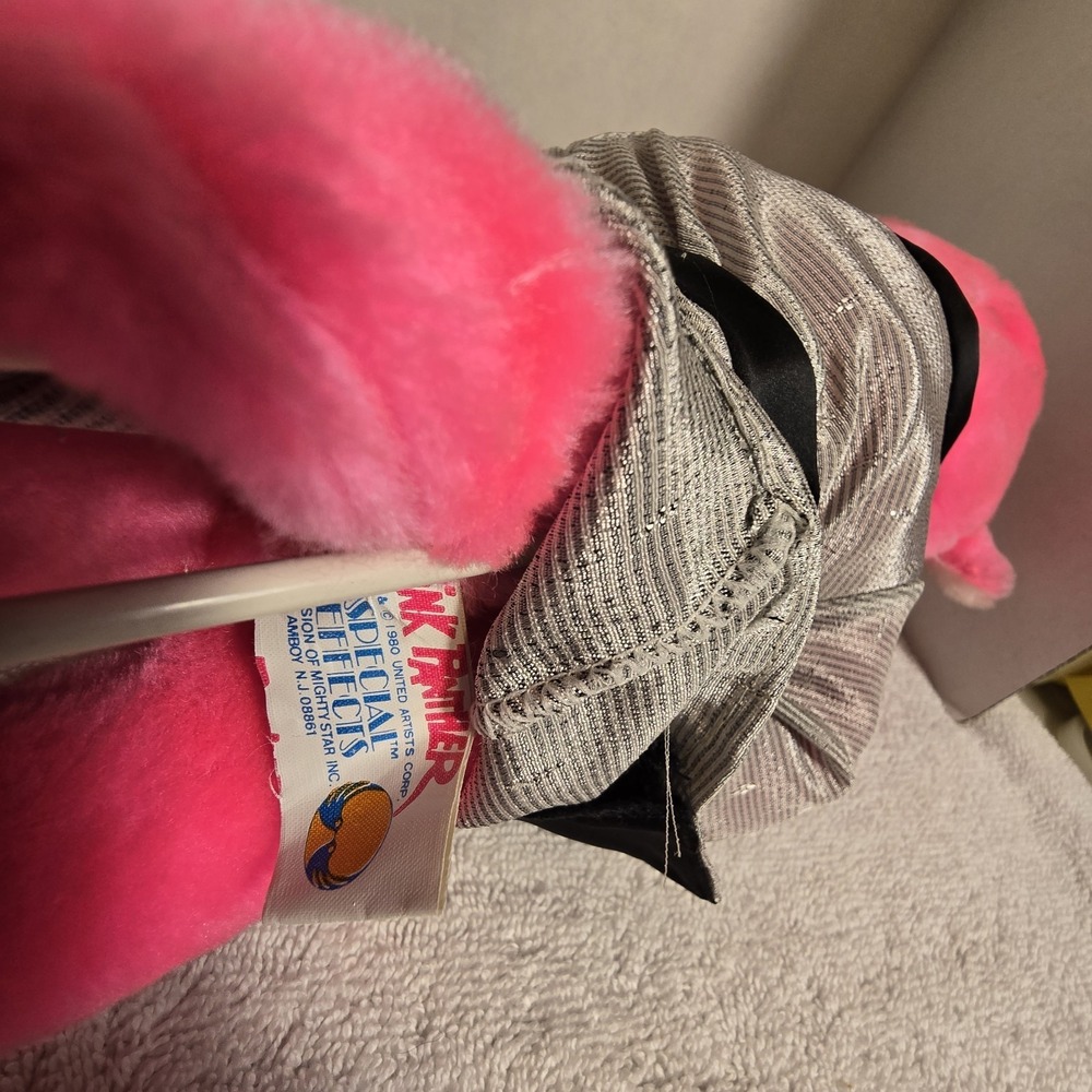 Vintage Pink Panther Plush Doll Toy 1795 The Lover in Robe 1980 With Stand - Picture 6 of 11